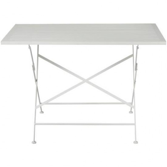 Bord med træbordplade og metalstel foldbar hvid