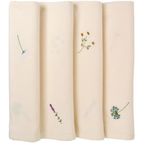 Dug Flora aflang med skærmblomster, lavendler og margueritter butter cream