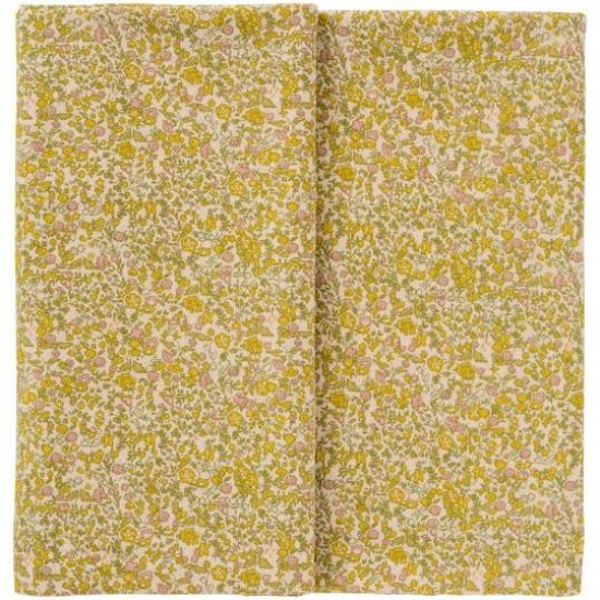 Dug Rita aflang natur med gule, grønne og rosa blomster