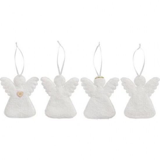 Engel 1 stk assorteret broderi anglaise My Nostalgic Christmas Engel 1 stk assorteret broderi anglaise My Nostalgic Christmas