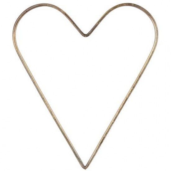 Hjerte messing flad metal