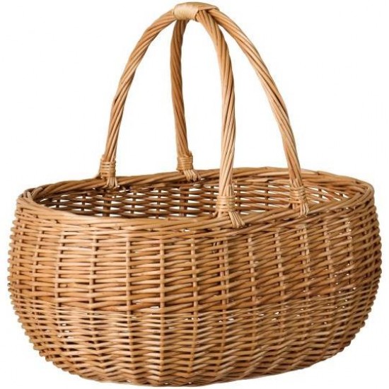 Indkøbskurv med dobbelthank oval