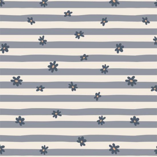 Kaffeserviet blå blomster og lyseblå striber 20 stk pr pakke