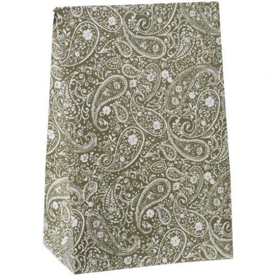 Klodsbundspose grøn paisley 100 stk Klodsbundspose grøn paisley 100 stk