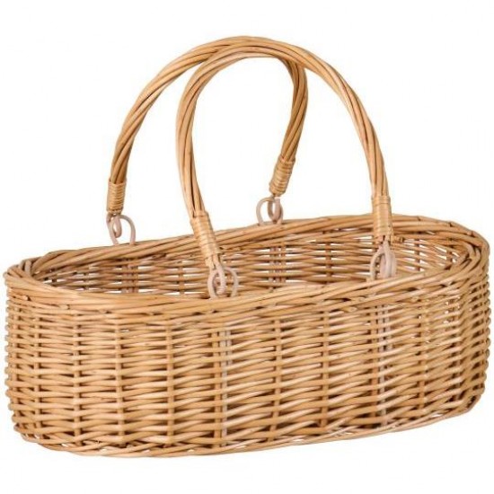 Kurv med 2 bevægelige hanke oval