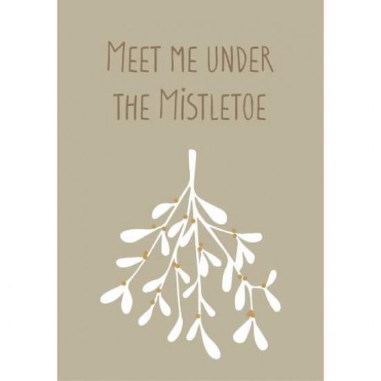 Metalskilt Meet me under the Mistletoe