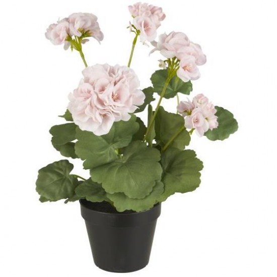 Pelargonie i potte rosa blomster - kunstig