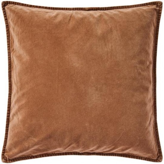 Pudebetræk velour camel 50x50cm