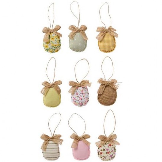 Påskeæg til ophæng 1 stk ass