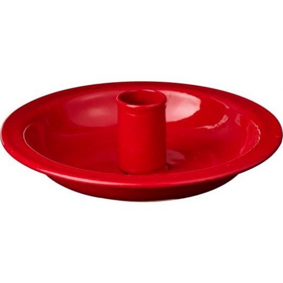 Rød lysestage til 1,3 cm lys