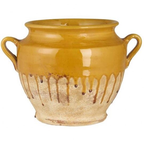 Skjuler med hanke gul løbeglasur Avignon H 20 cm Skjuler med hanke gul løbeglasur Avignon H 20 cm