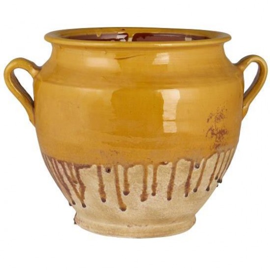 Skjuler med hanke gul løbeglasur Avignon H 25 cm Skjuler med hanke gul løbeglasur Avignon H 25 cm