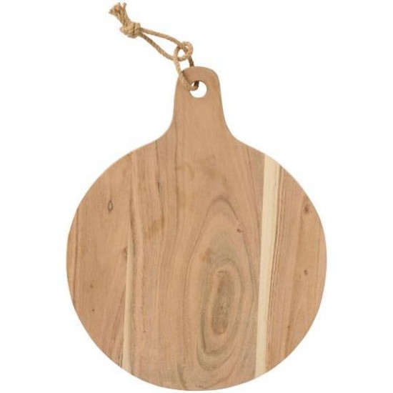 Skærebræt 31cm med jutereb rund akacietræ