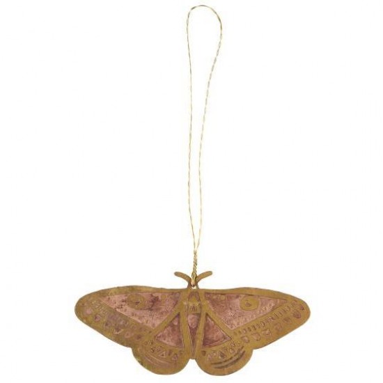 Sommerfugl med wire messing 8cm Gloria