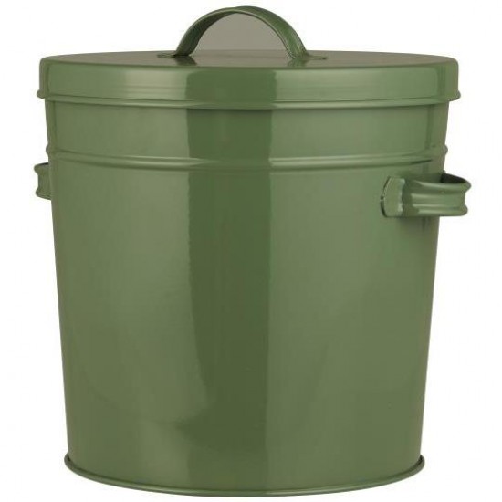 Spand med låg grøn H24cm Spand med låg grøn H24cm