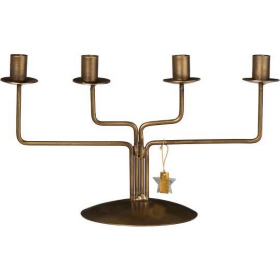 Stage til 4 x 1,3 cm lys patineret messing
