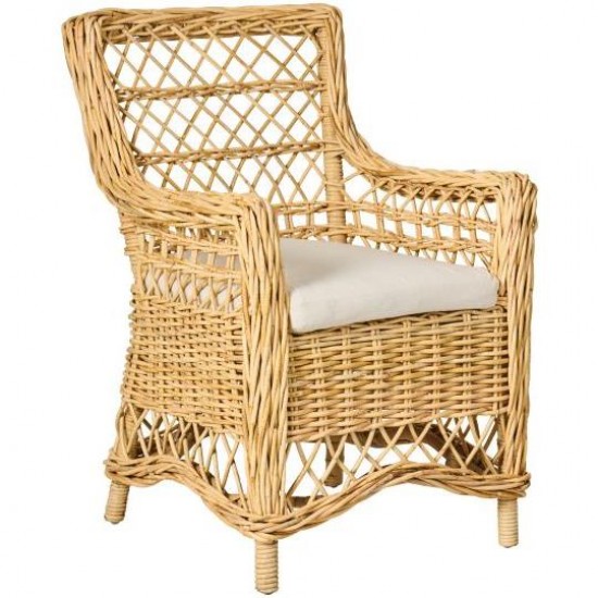 Stol med 1 hynde lys rattan Juliana