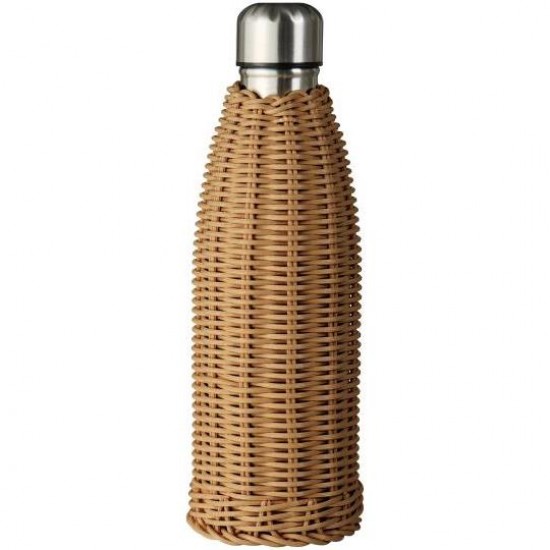 Termoflaske brun polyrattan håndflettet 500 ml