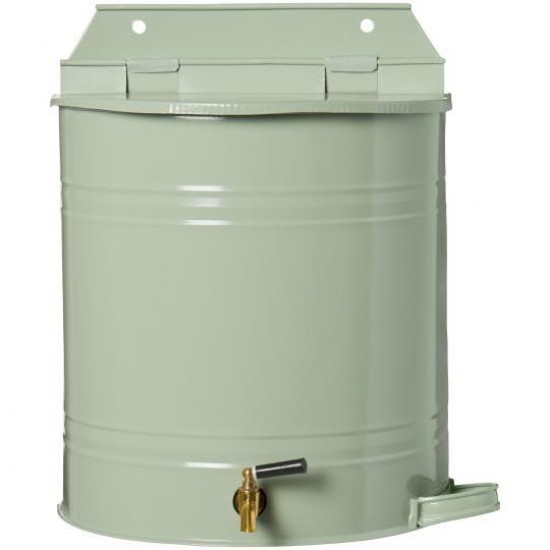 Vandbeholder til væg med hane og sæbeholder grøn 10,5 ltr