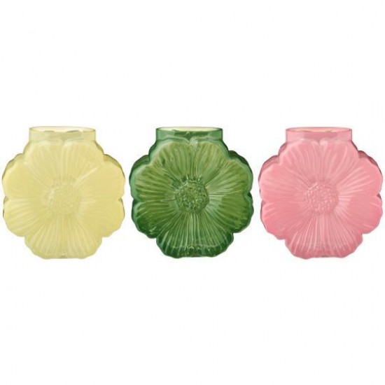 Vase blomsterformet grøn Daisy 16cm