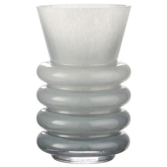Vase med ringe Vicenza gennemfarvet lyseblåt glas