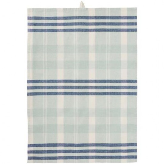 Viskestykke Lucy med lyseblå, mørkeblå og hvide striber