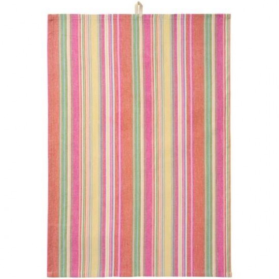 Viskestykke med multifarvede striber