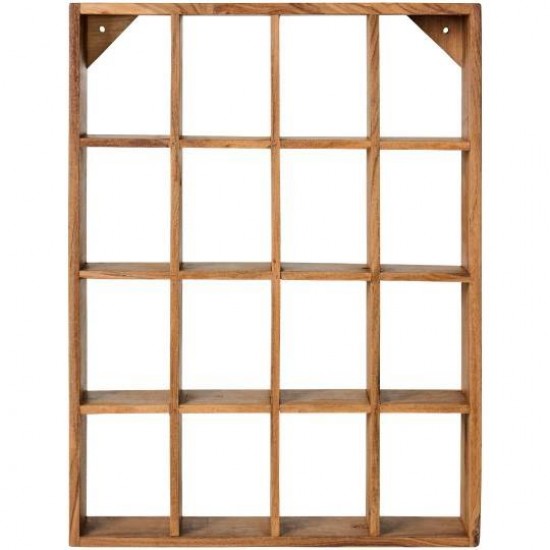 Væghylde med 16 rum u/bagbeklædning UNIKA