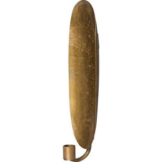 Vægstage til 2,2 cm lys patineret messing