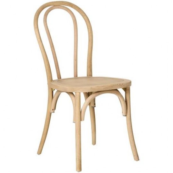 Wienerstol med træsæde, kan stables