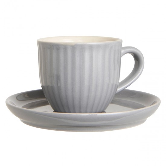 Mynte kop med underkop French Grey