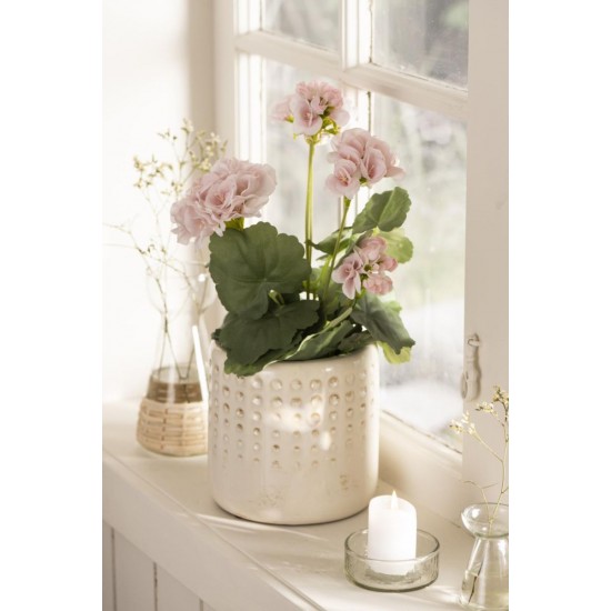 Pelargonie i potte rosa blomster - kunstig