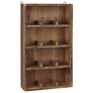 Væghylde med 4 opdelte hylder 12 rum UNIKA