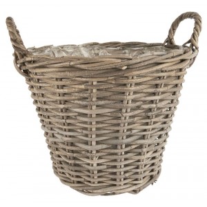Rattan Kurv rattan med plast indvendigt 40 cm Rattan Kurv rattan med plast indvendigt 40 cm