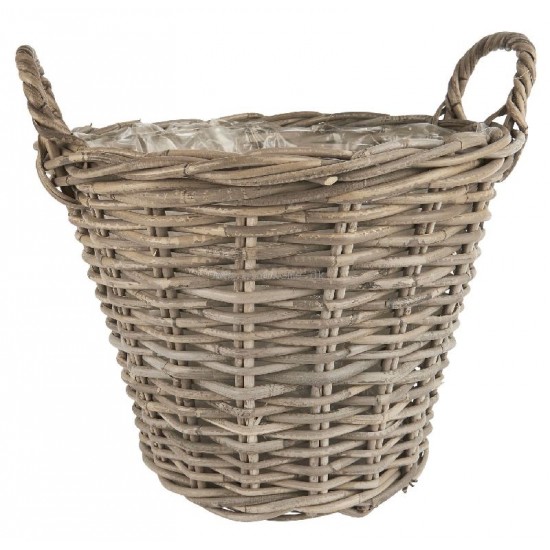 Rattan Kurv rattan med plast indvendigt 40 cm