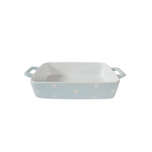 Ovnfad pale blue med Dots Ovnfad pale blue med Dots