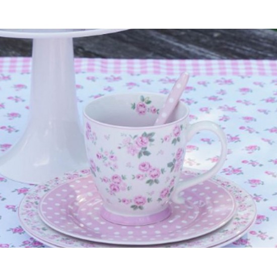 Krus med lyserøde roser Lucy 430ml Krus med lyserøde roser Lucy 430ml