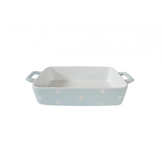 Ovnfad pale blue med Dots Ovnfad pale blue med Dots