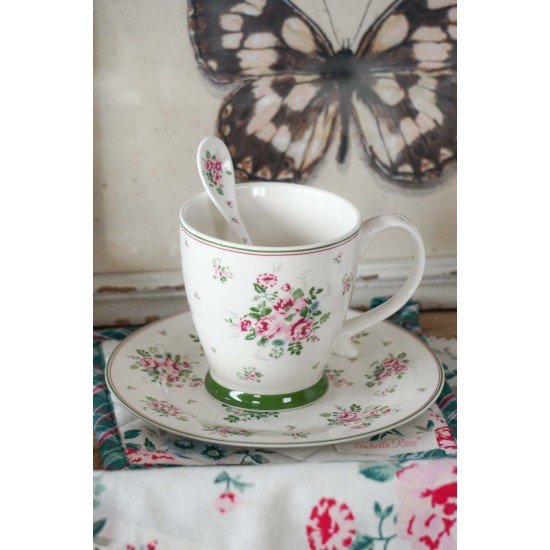 Tallerken med roser Lisa 19cm Tallerken med roser Lisa 19cm