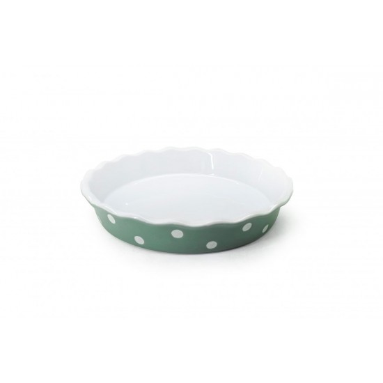 Tærtefad sage grøn med Dots Tærtefad sage grøn med Dots