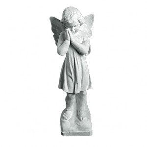 Stor engel 55 cm - Frostsikker havefigur i marmor Stor engel 55 cm - Frostsikker havefigur i marmor