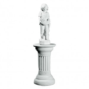 Bondedreng 52 cm - Frostsikker havefigur i marmor Bondedreng 52 cm - Frostsikker havefigur i marmor