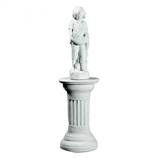 Bondedreng 52 cm - Frostsikker havefigur i marmor Bondedreng 52 cm - Frostsikker havefigur i marmor