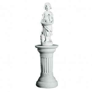 Bondepige 52 cm - Frostsikker havefigur i marmor Bondepige 52 cm - Frostsikker havefigur i marmor