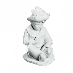 Dreng 31 cm - Frostsikker havefigur i marmor Dreng 31 cm - Frostsikker havefigur i marmor