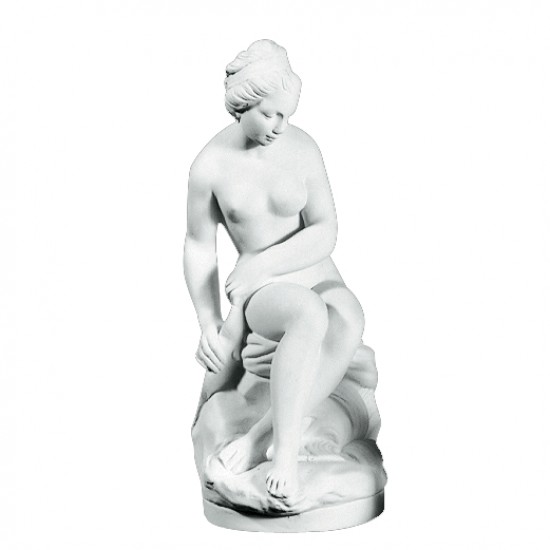 Nøgen Smuk kvinde 63 cm - Frostsikker havefigur i marmor