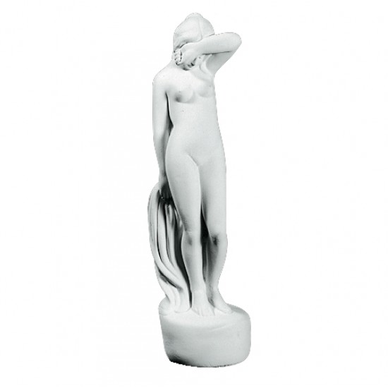 Nøgen Kvinde 59 cm - Frostsikker havefigur i marmor