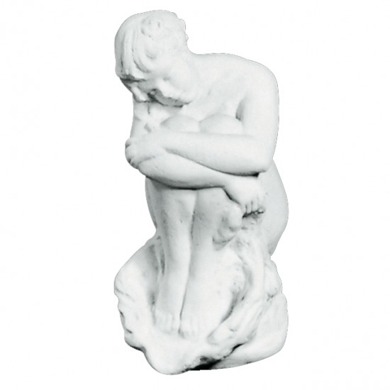 Figur smuk kvinde 32 cm - frostsikker havefigur i marmor