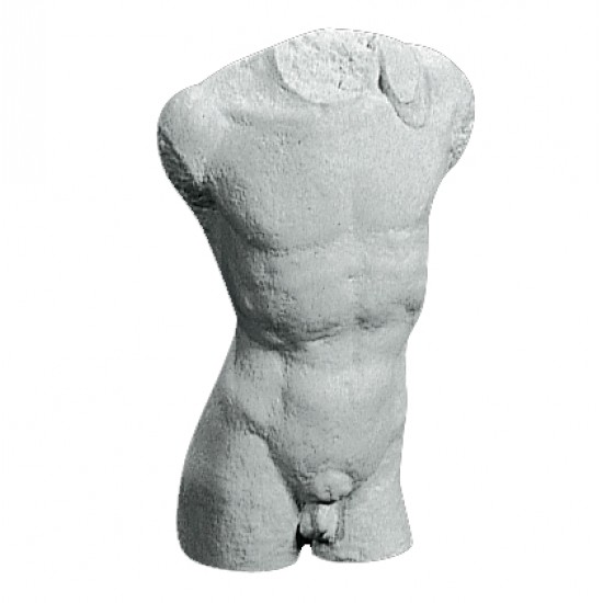 Torso mand 34 cm - figur til hus eller have i frostsikker marmor