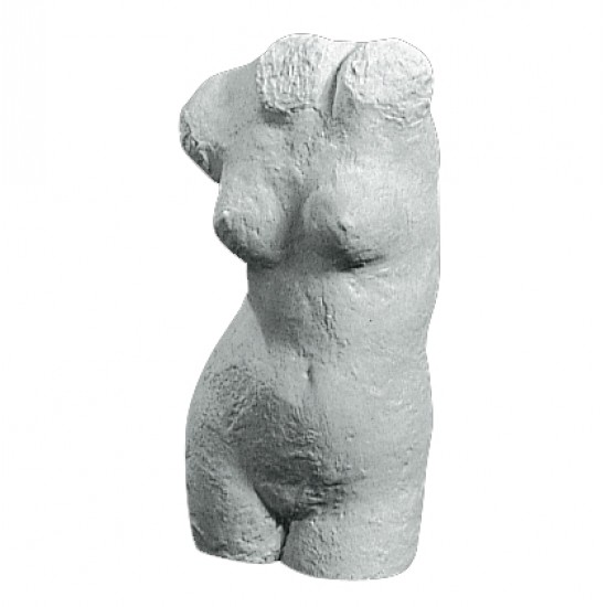Torso kvinde 34 cm - figur til hus eller have i frostsikker marmor